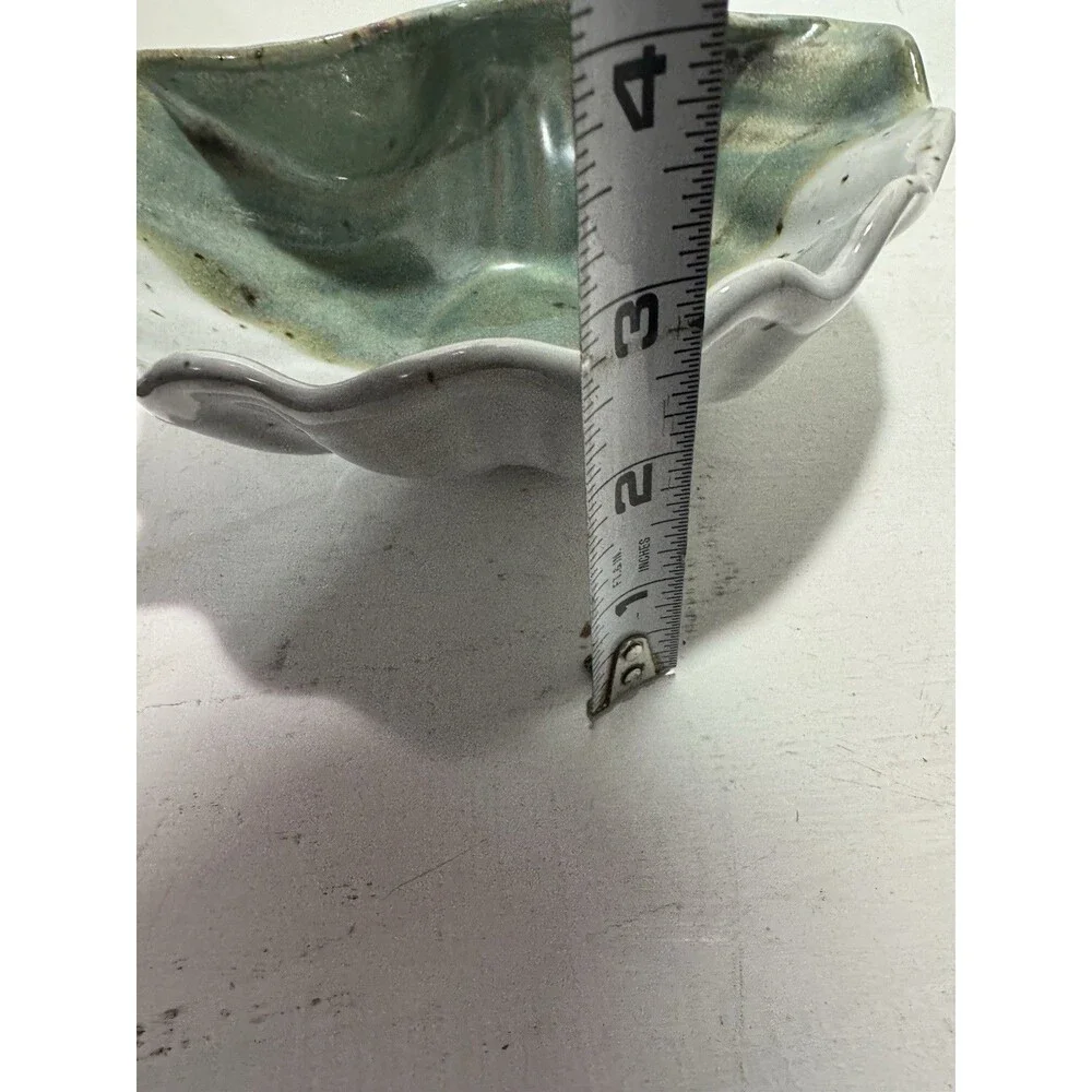 Signed Nedza Mid-Century Art Pottery Stoneware Shell Dish